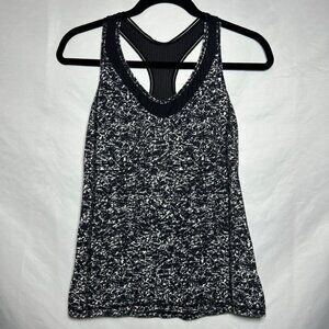 lululemon athletica Deep Breath Tank Iced Wave White‎ Black